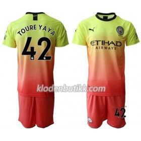 Manchester City Toure Yaya 42 Barn Tredjedraktsett 2019-2020 Kortermet (+ Korte bukser)